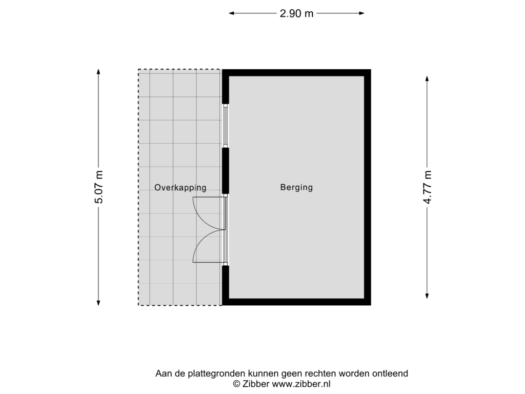 Bekijk plattegrond van Berging van Dorpsstraat 17