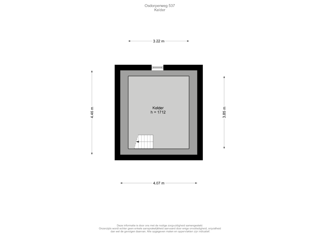 View floorplan of Kelder of Osdorperweg 537