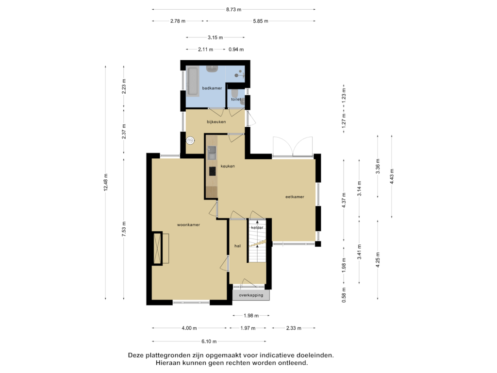 Bekijk plattegrond van Begane grond van Muldersweg 22