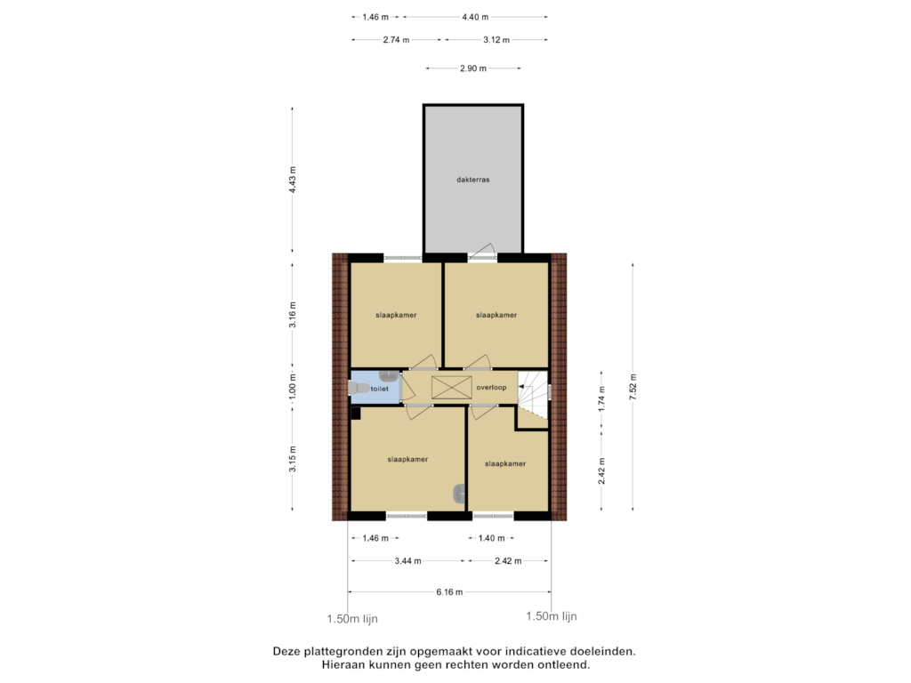 Bekijk plattegrond van 1e verdieping van Muldersweg 22