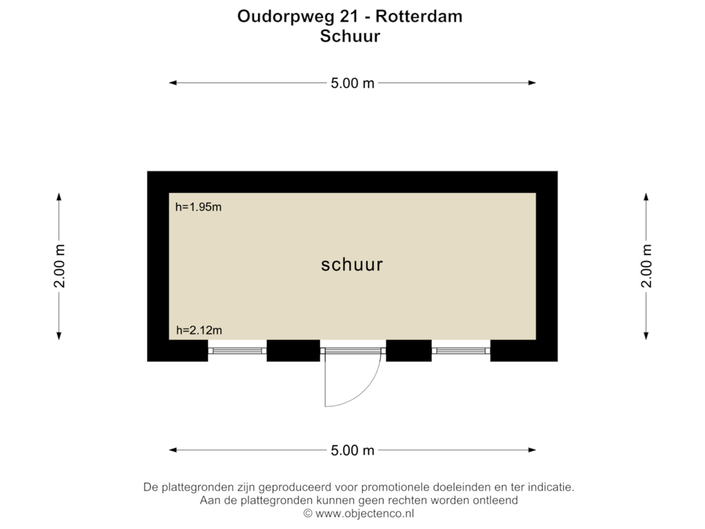 Bekijk plattegrond van SCHUUR van Oudorpweg 21