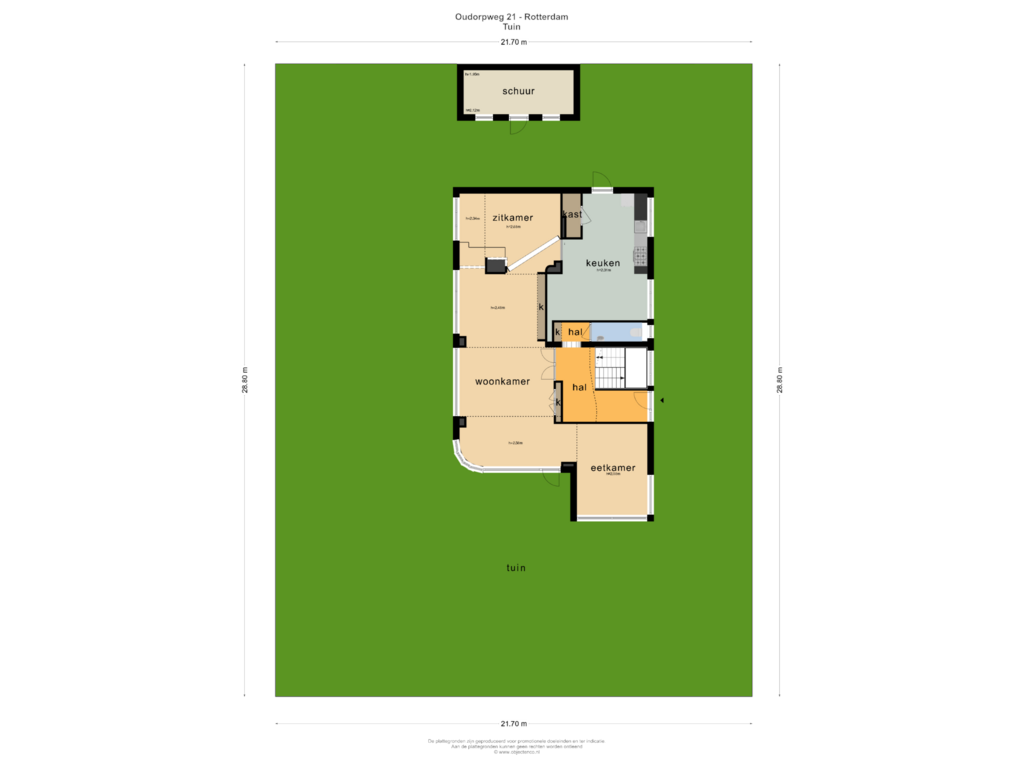 Bekijk plattegrond van TUIN van Oudorpweg 21