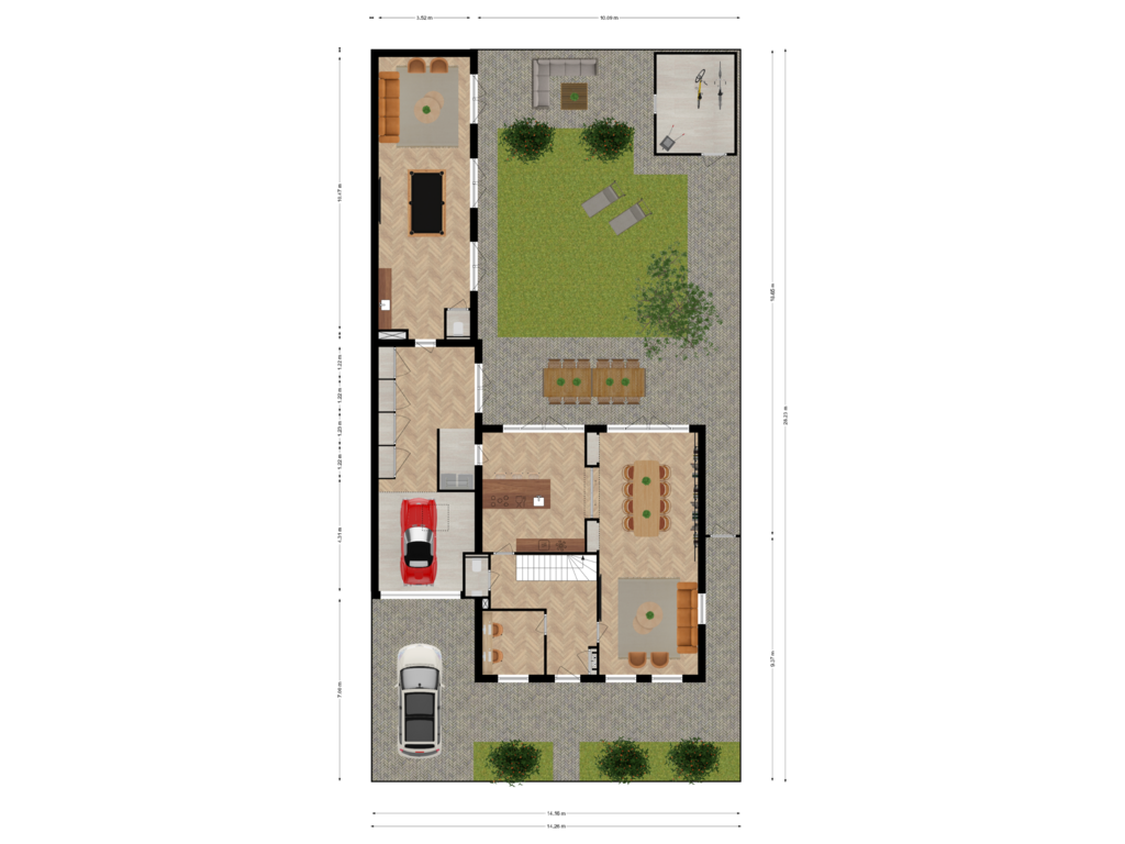 Bekijk plattegrond van Situatie van Eikenlaan 29