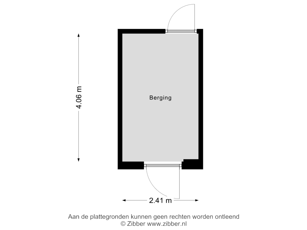 View floorplan of Berging of Maasstraat 9