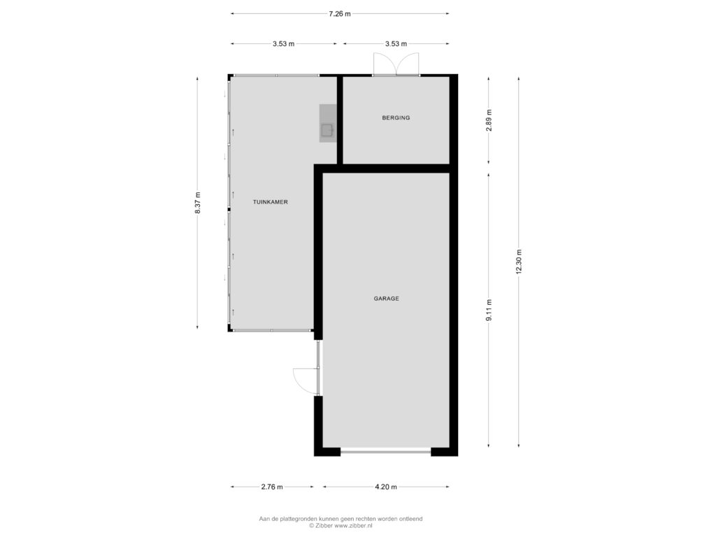 View floorplan of Berging of Hegedyk 10