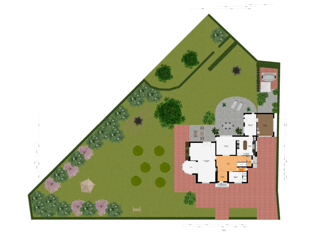 Bekijk plattegrond van Tuin van Valkenburgerweg 16