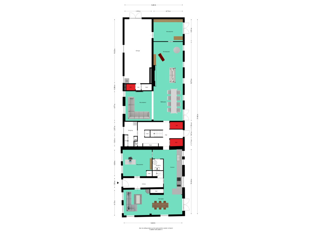 Bekijk plattegrond van Begane grond van Kerkdijk 1