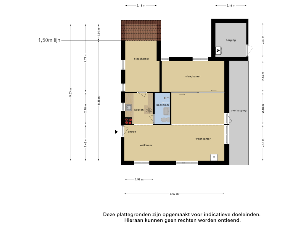 View floorplan of Begane Grond of Hogeveldsweg 26-322