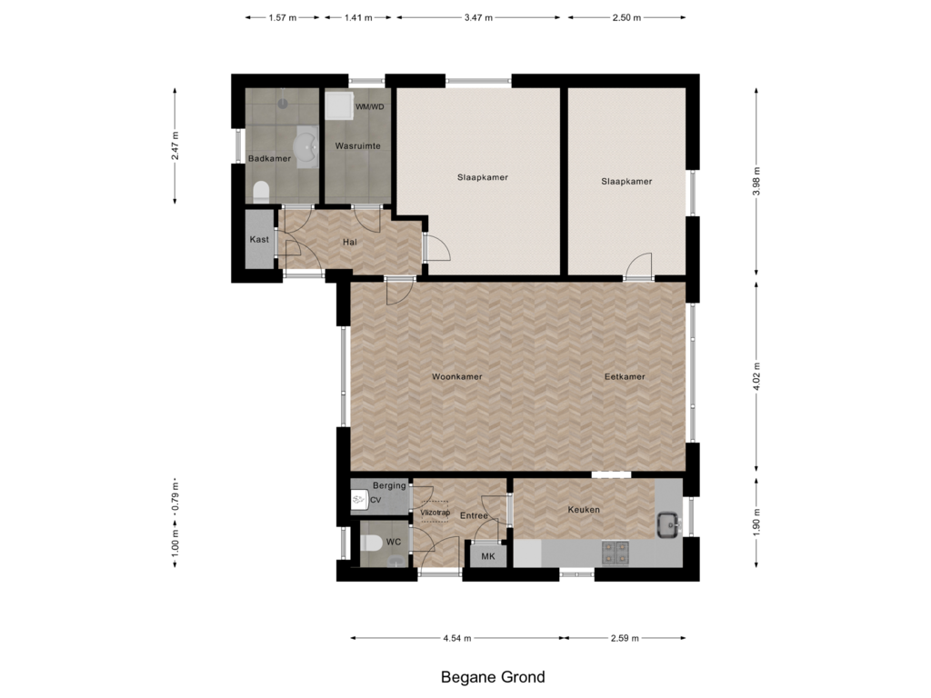 Bekijk plattegrond van Begane Grond van Durgerdammergouw 31