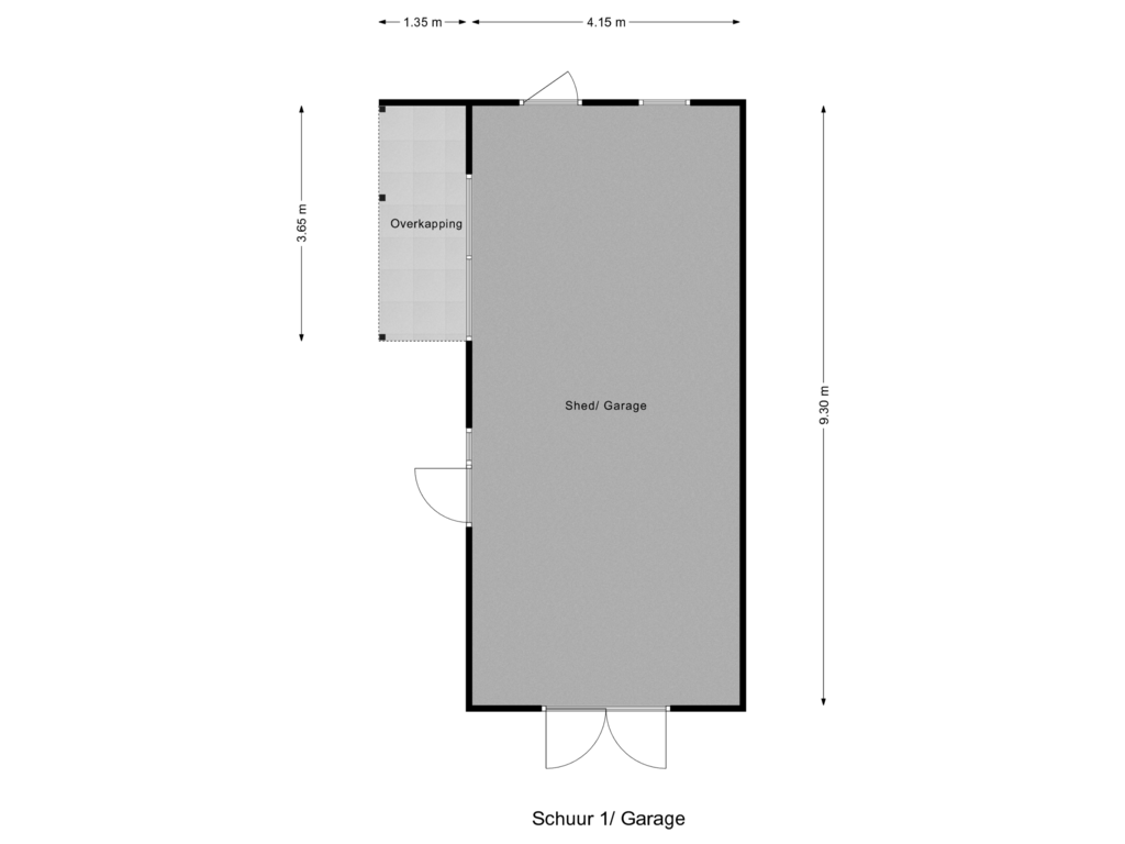 Bekijk plattegrond van Schuur1/ Garage van Durgerdammergouw 31