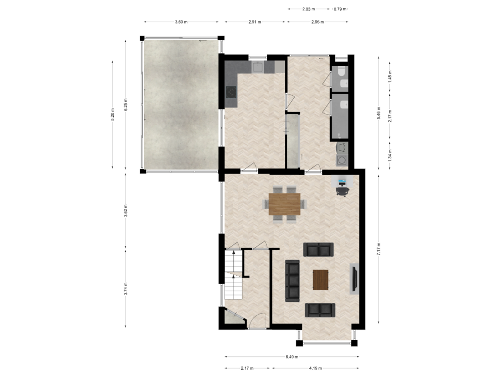 Bekijk plattegrond van Begane grond van Karstraat 56