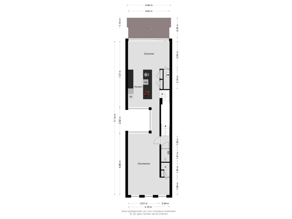 View floorplan of 1E VERDIEPING of Orthenstraat 75