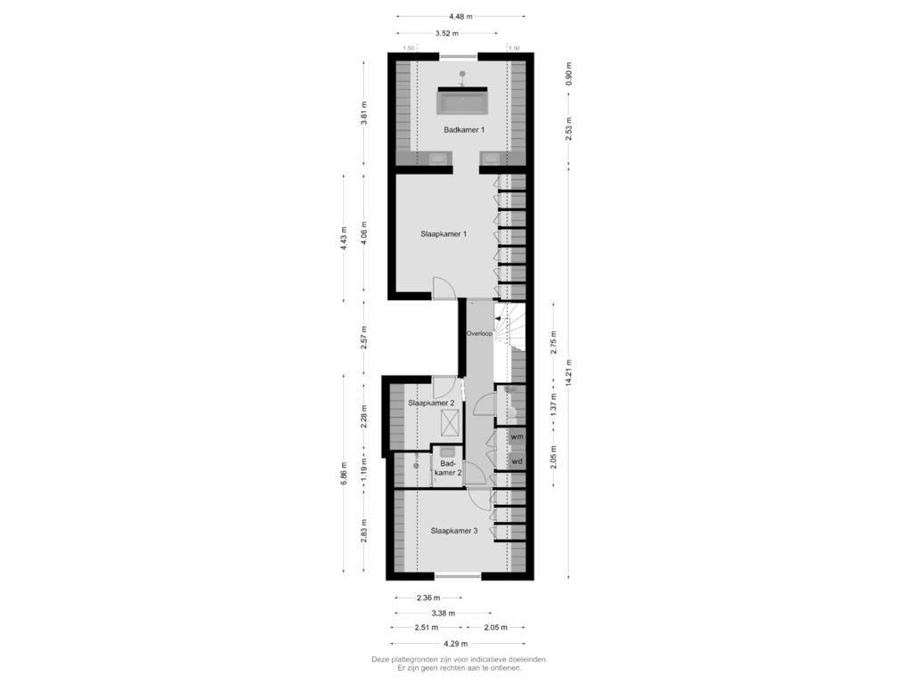 Bekijk plattegrond van 2E VERDIEPING van Orthenstraat 75