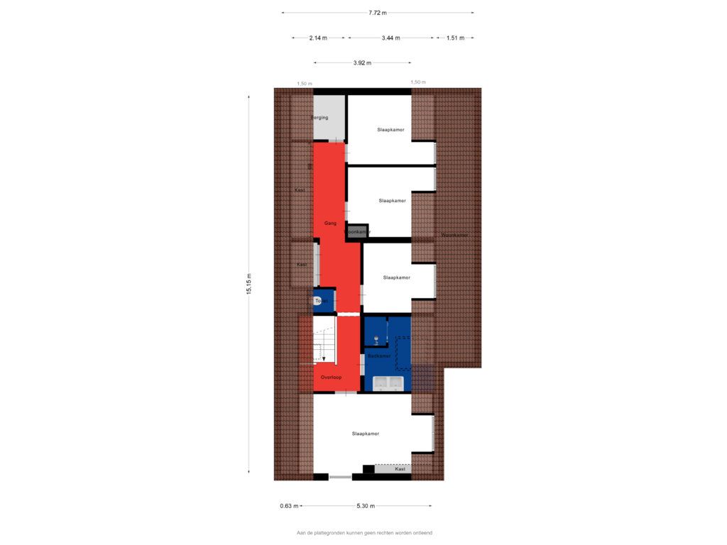 Bekijk plattegrond van Eerste Verdieping van Vogelstraat 29