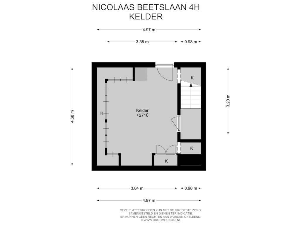 Bekijk plattegrond van Kelder van Nicolaas Beetslaan 4-H