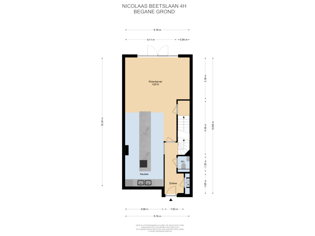 Bekijk plattegrond van Begane grond van Nicolaas Beetslaan 4-H