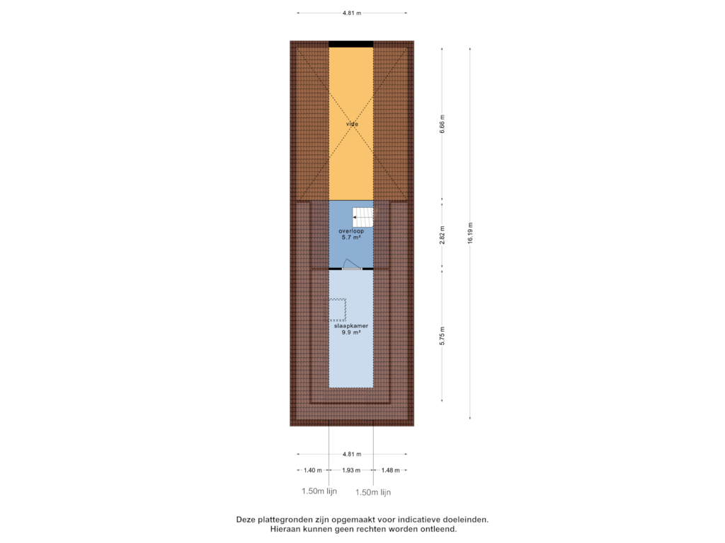 Bekijk plattegrond van 2e verdieping van Vaart Zz 114