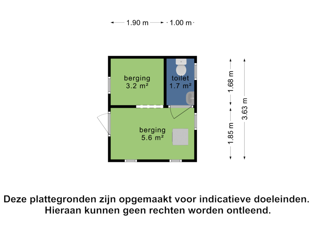 Bekijk plattegrond van Berging1 van Vaart Zz 114