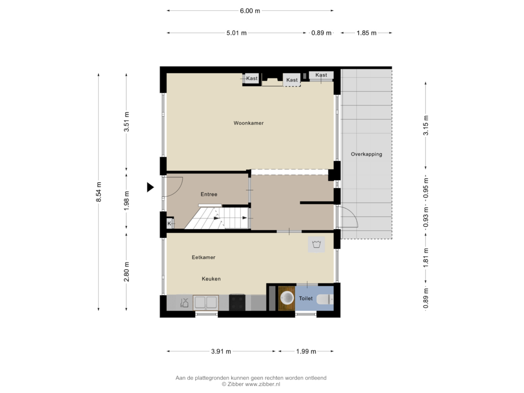 View floorplan of Begane Grond of Molenstraat 50-A