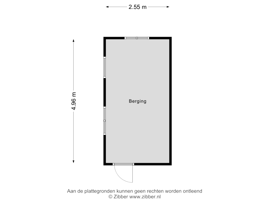 View floorplan of Berging of Molenstraat 50-A