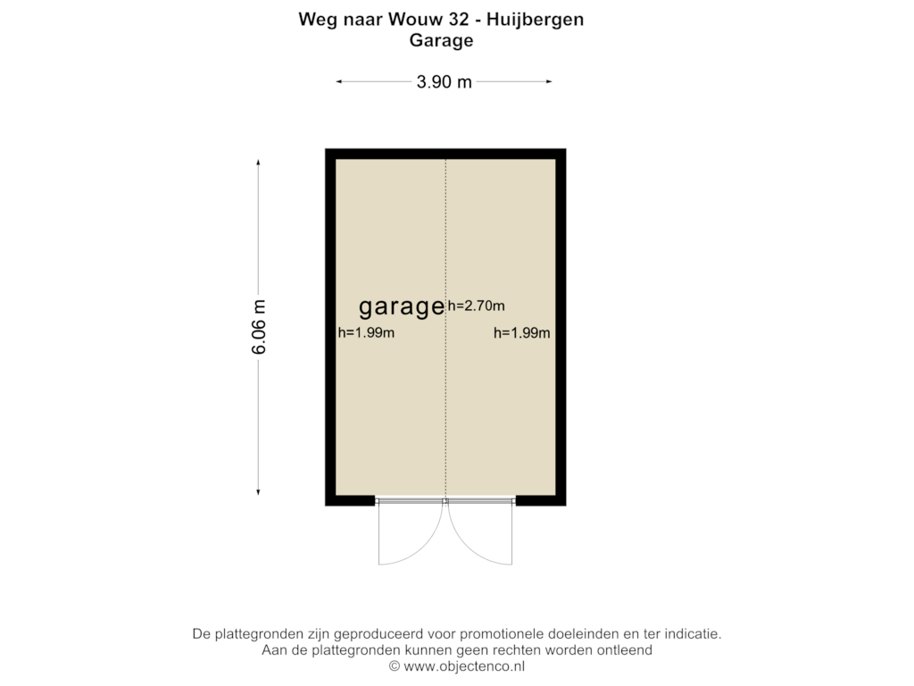 Bekijk plattegrond van Garage van Weg naar Wouw 32