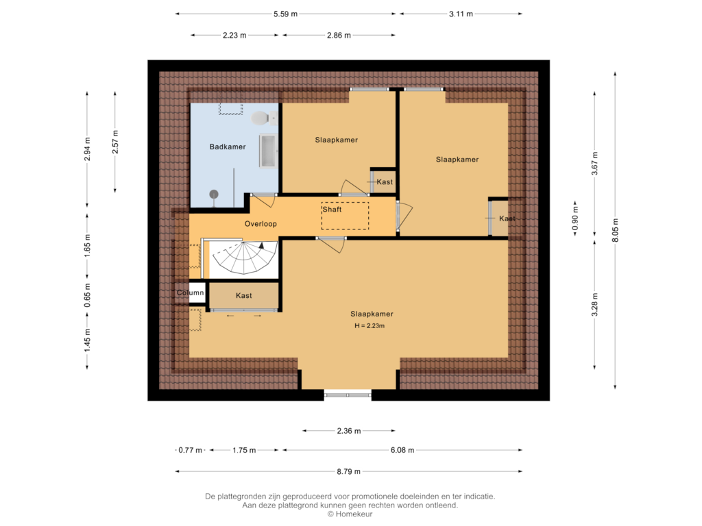 Bekijk plattegrond van Eerste verdieping van Oosteinde 6