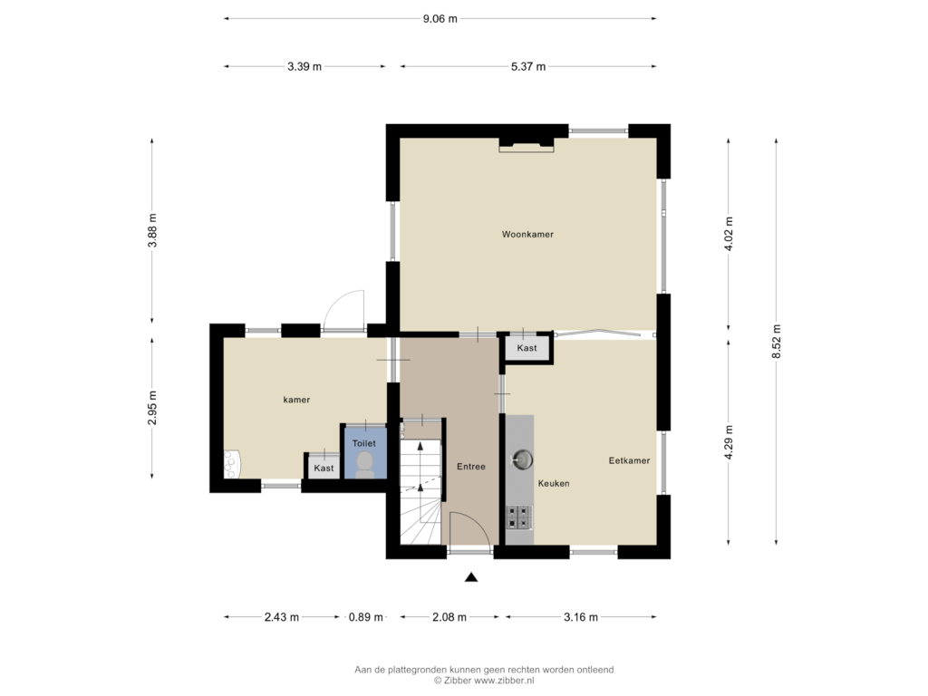 Bekijk plattegrond van Begane Grond van Woerdstraat 20