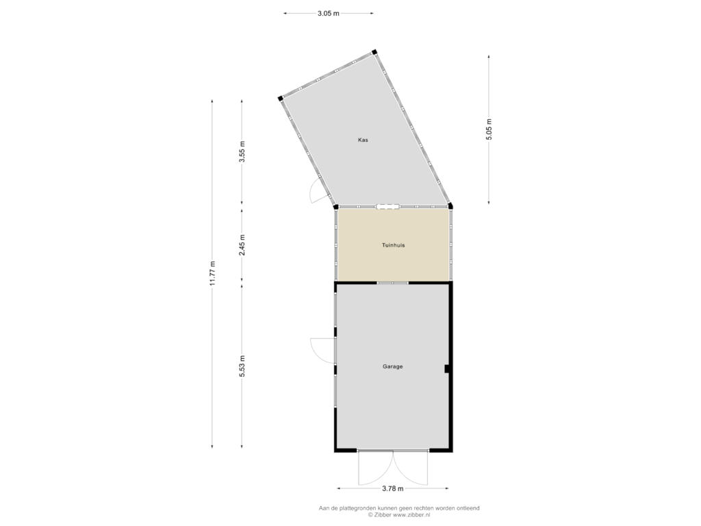 Bekijk plattegrond van Berging van Woerdstraat 20