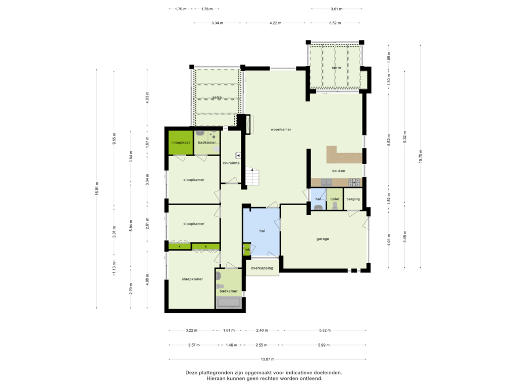 View floorplan of begane grond of Mozartlaan 18