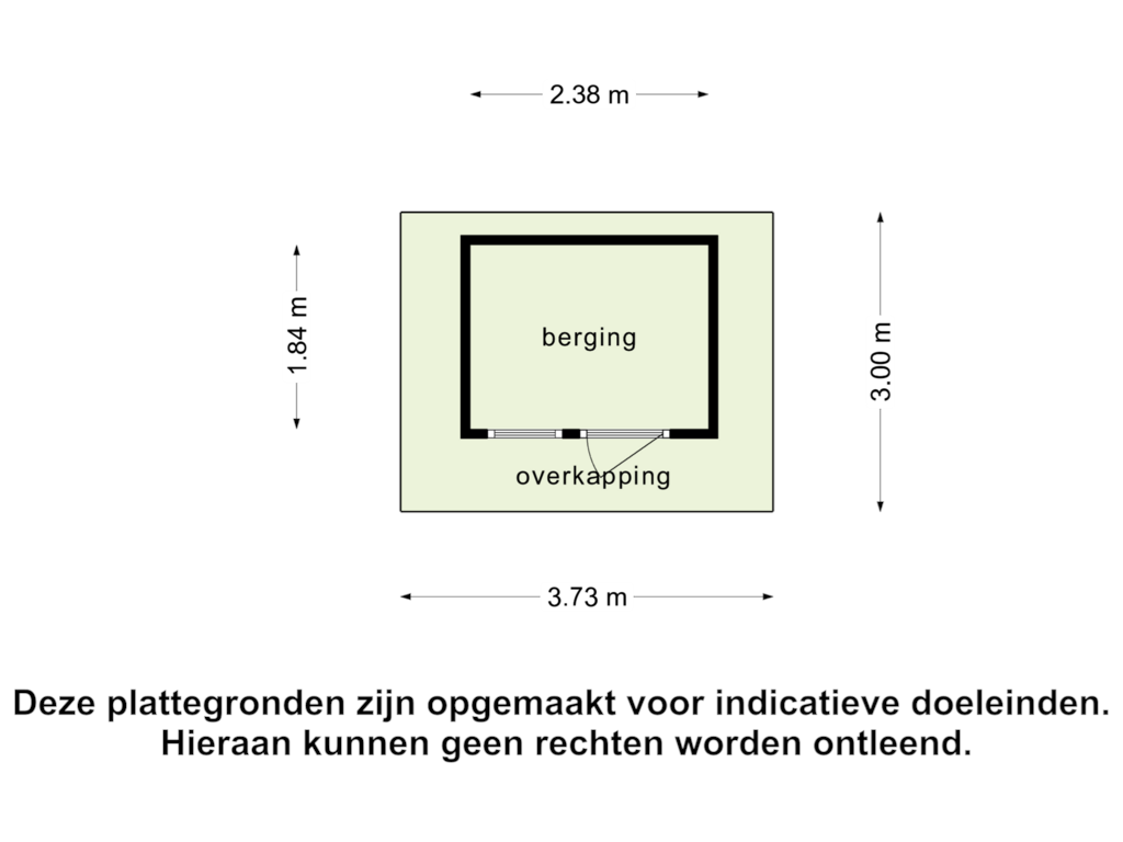 View floorplan of berging of Mozartlaan 18