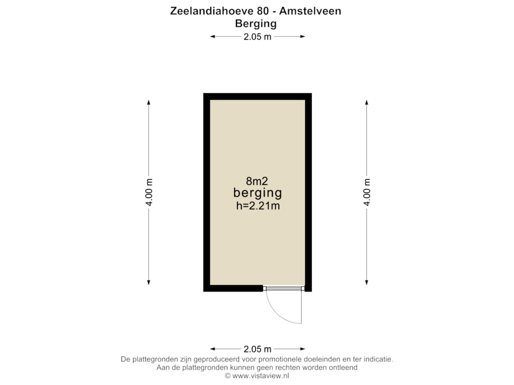 Bekijk plattegrond van BERGING van Zeelandiahoeve 80