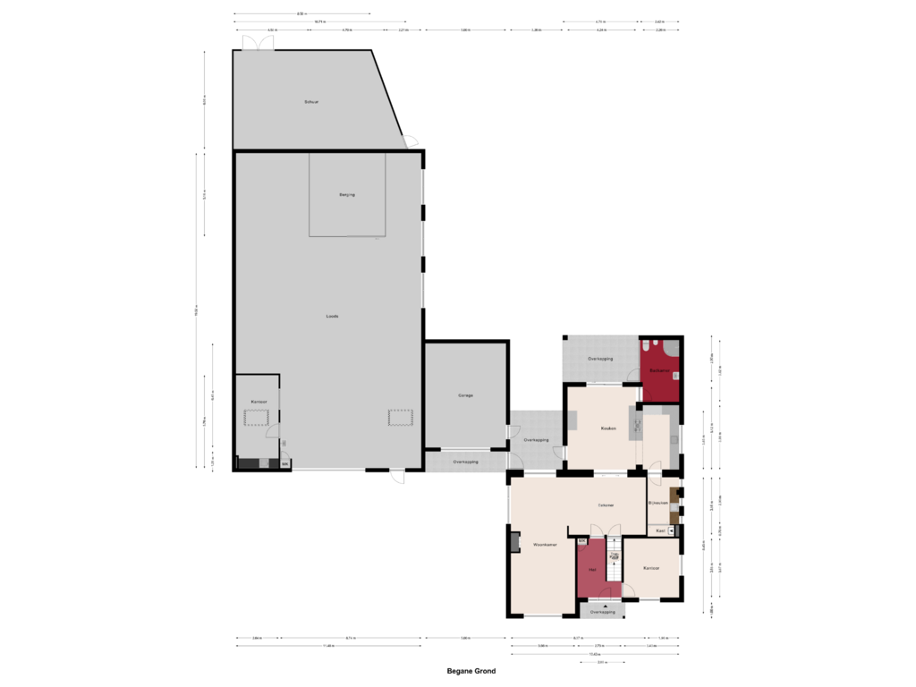 Bekijk plattegrond van Begane Grond van Rietstraat 43-A