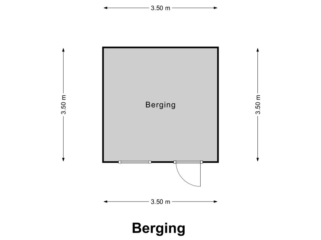 Bekijk plattegrond van Berging van Rietstraat 43-A