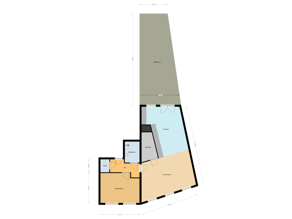 Bekijk plattegrond van Appartement van Kanaalweg 329