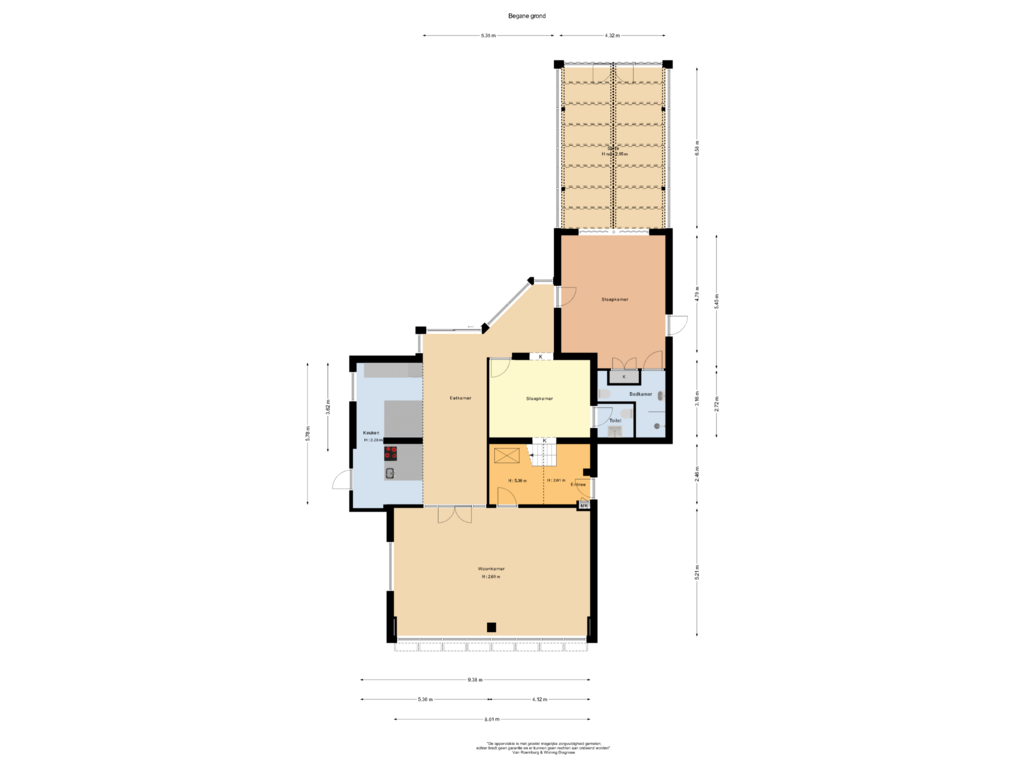 Bekijk plattegrond van Begane grond van Insulindelaan 28-A