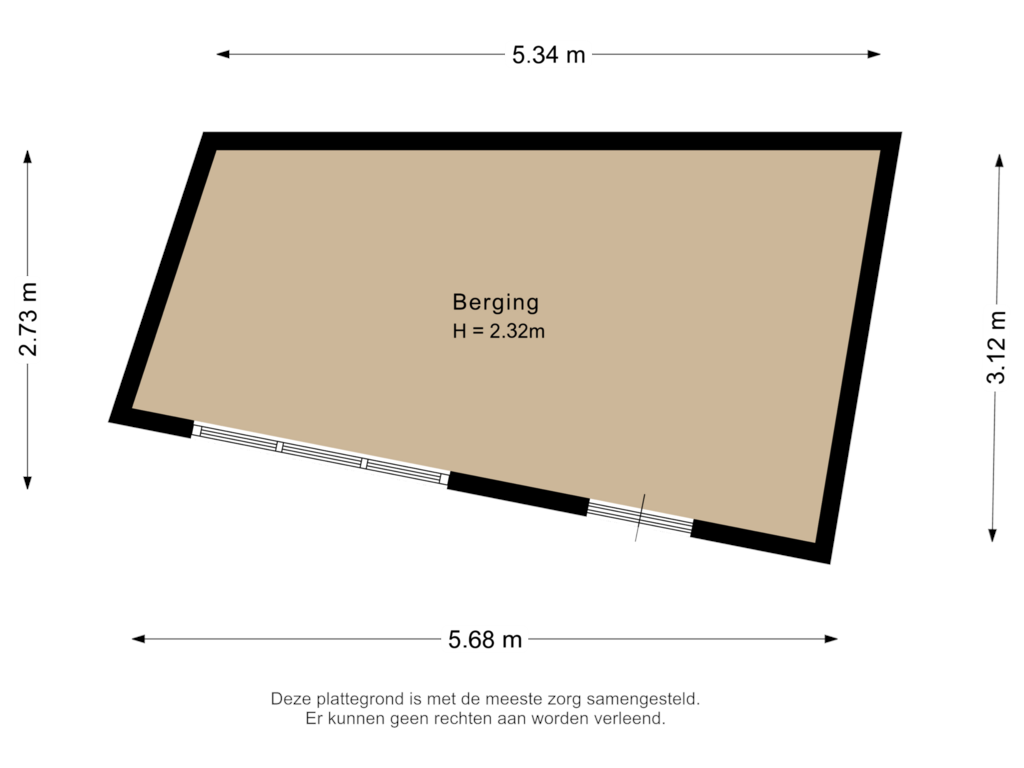 Bekijk plattegrond van Berging van Beneden Molendijk 30