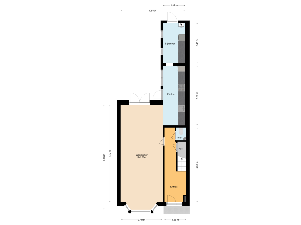 Bekijk plattegrond van Begane Grond van Schermerweg 17