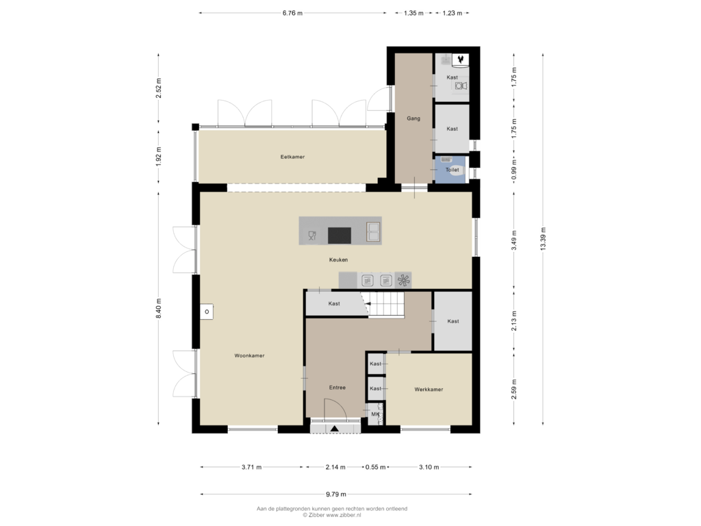 View floorplan of Begane grond of Onze Lieve Vrouwedijk 43