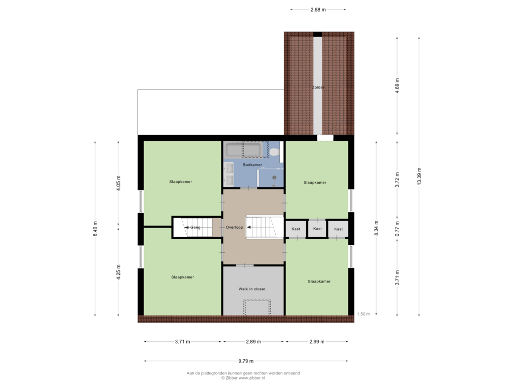 View floorplan of Eerste verdieping of Onze Lieve Vrouwedijk 43