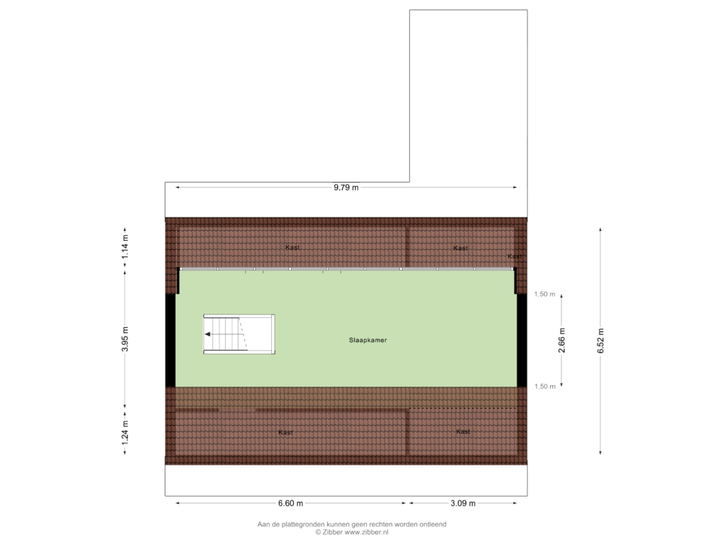 View floorplan of Tweede verdieping of Onze Lieve Vrouwedijk 43