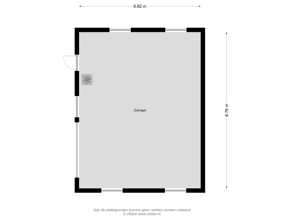 View floorplan of Garage of Onze Lieve Vrouwedijk 43