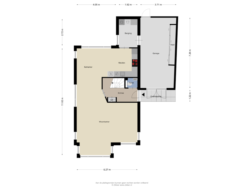 Bekijk plattegrond van Begane grond van Kerkstraat 38