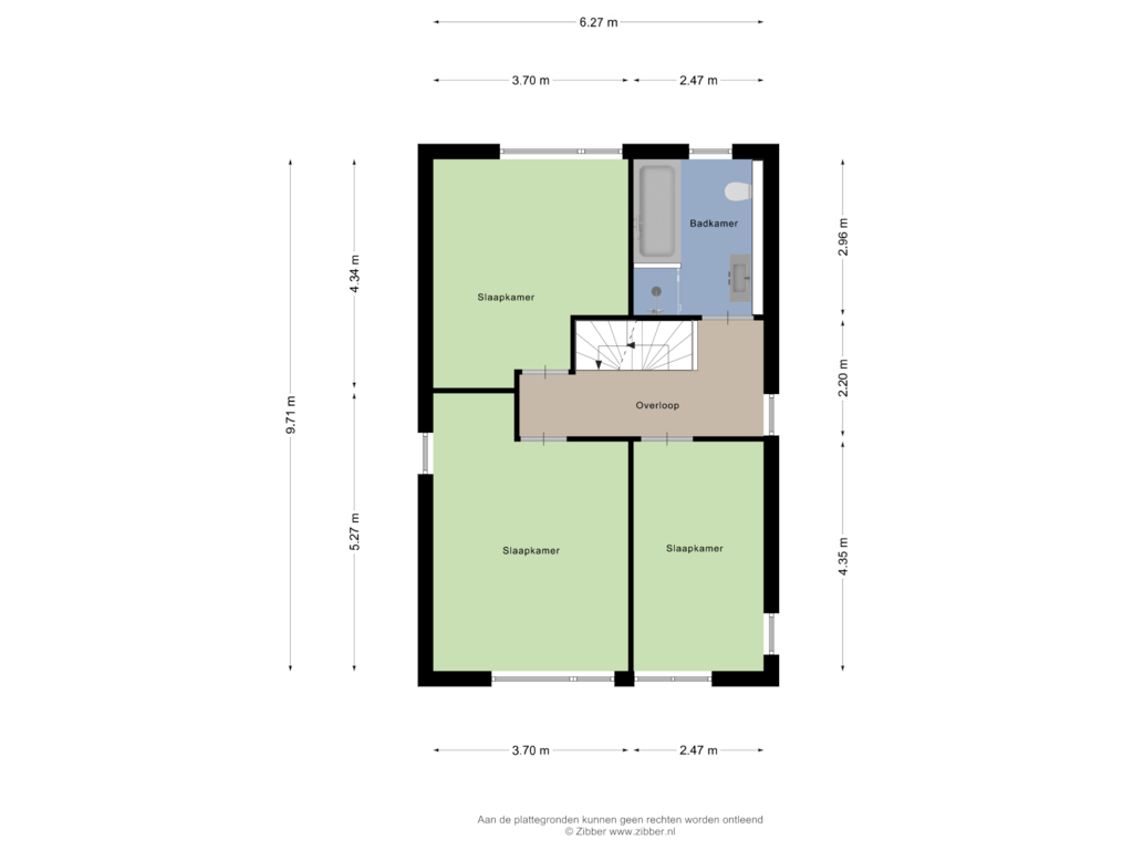 Bekijk plattegrond van Eerste verdieping van Kerkstraat 38