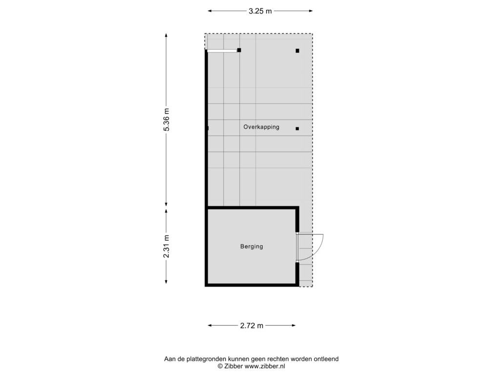 Bekijk plattegrond van Berging van Kerkstraat 38