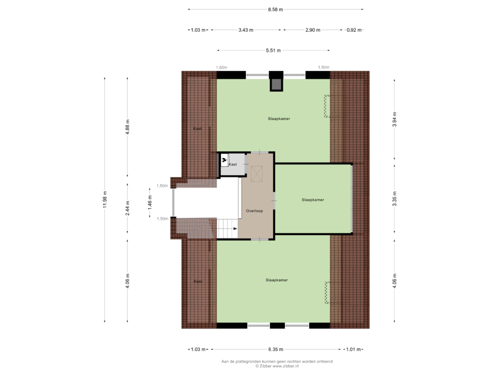 View floorplan of Eerste Verdieping of Oude Domburgseweg 28