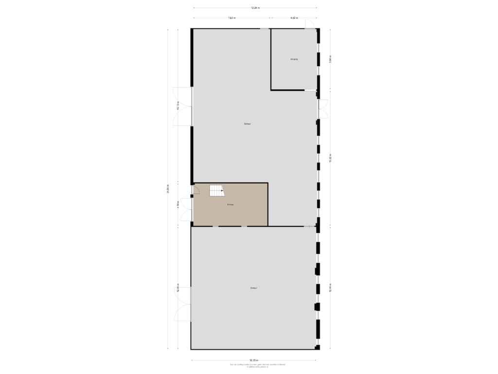 View floorplan of Schuur of Oude Domburgseweg 28