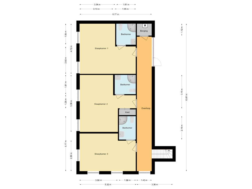 Bekijk plattegrond van Souterrain van Middel 94