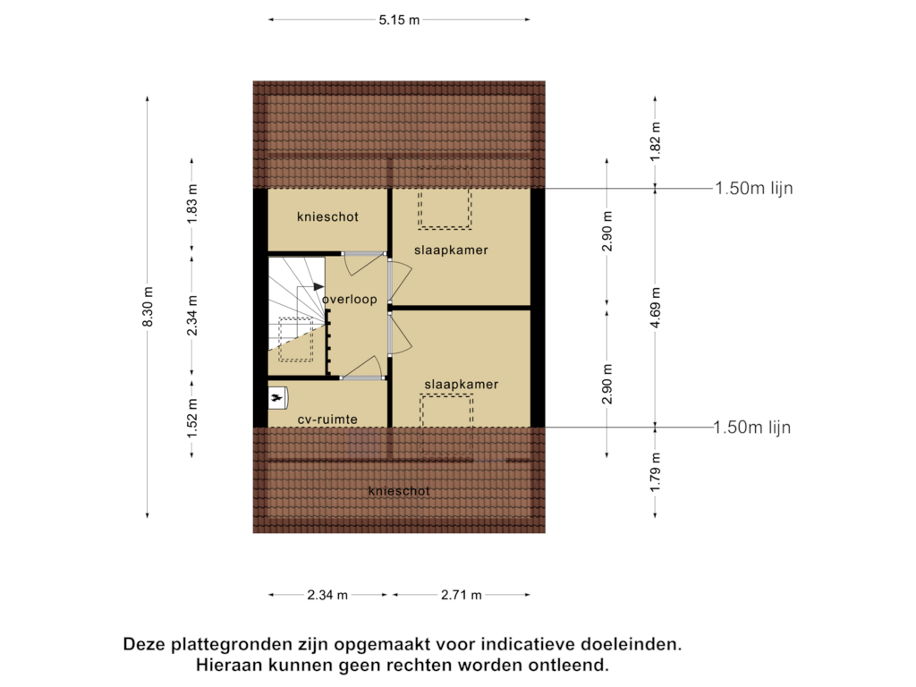 Bekijk plattegrond van 2e verdieping van Sportlaan 53