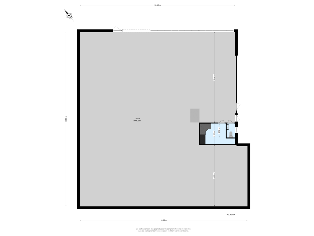 Bekijk plattegrond van Loods Begane Grond van Albert van 't Hartweg 34