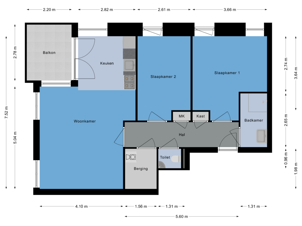 Bekijk plattegrond van Appartement van Hondsrugweg (Bouwnr. 85)